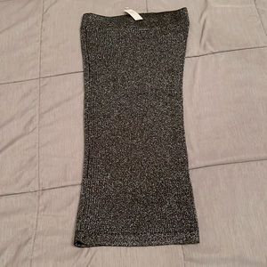 GAP sweater midi skirt black with silver sparkle